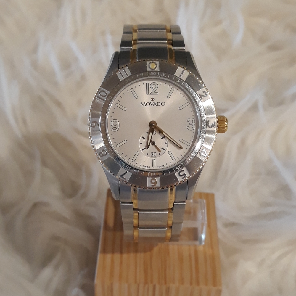 Movado 2 tone watch